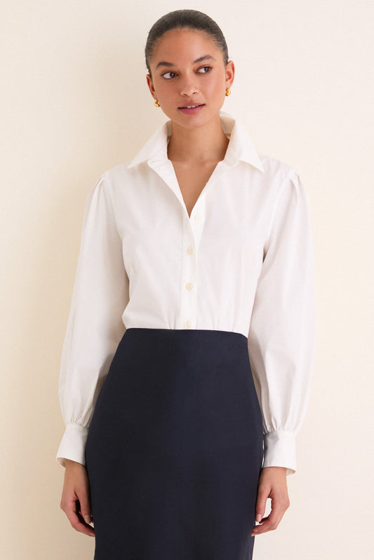 White Carolina Button Down