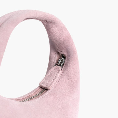 Mini Crescent | Pink Suede