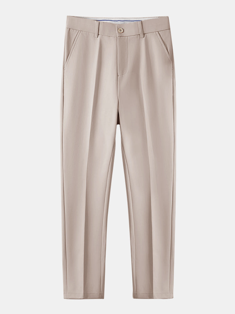 Rhombus Textured Zip Up Knitted Polo Shirt & Slim Fit Tapered Trousers