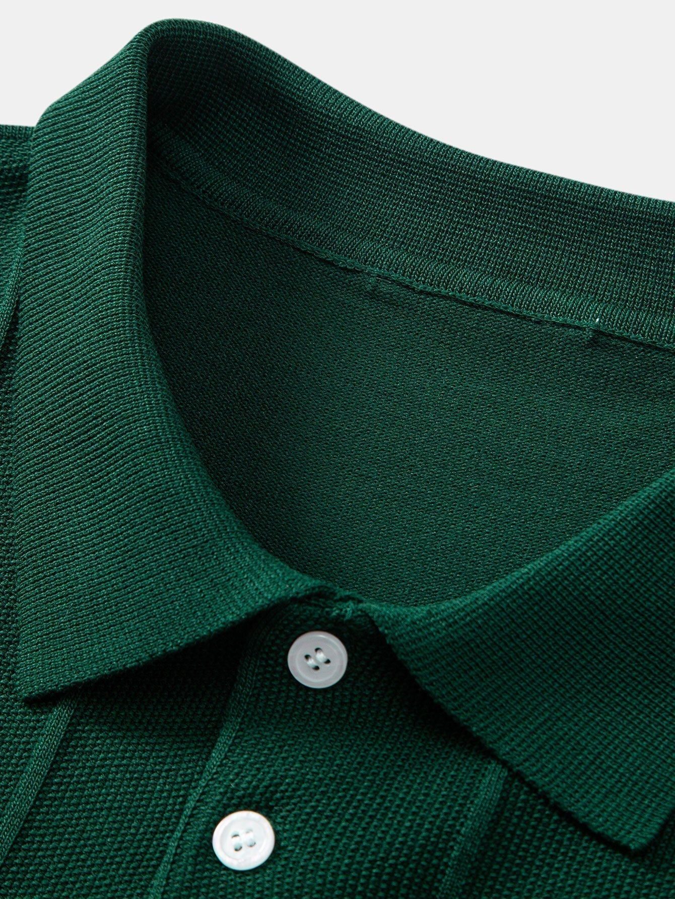 Stripe Jacquard Knit Polo Shirt & Straight Leg Ribbed Pants